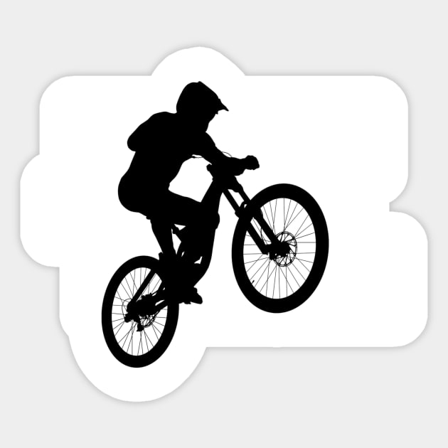 Downhill Sticker by White Name